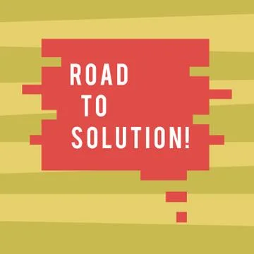 Text sign showing Road To Solution. Conceptual photo path you go to solve 스톡 일러스트