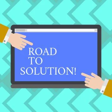 Text sign showing Road To Solution. Conceptual photo path you go to solve 스톡 일러스트