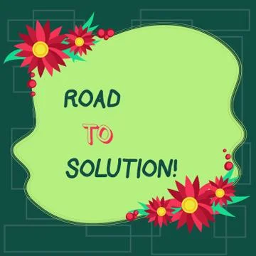 Text sign showing Road To Solution. Conceptual photo path you go to solve Illustrazione stock