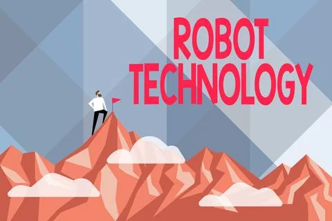 Text sign showing Robot Technology. Concept meaning develop machines that can Stock Illustration
