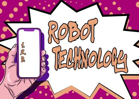 Text sign showing Robot Technology. Business idea develop machines that can Stock Illustration