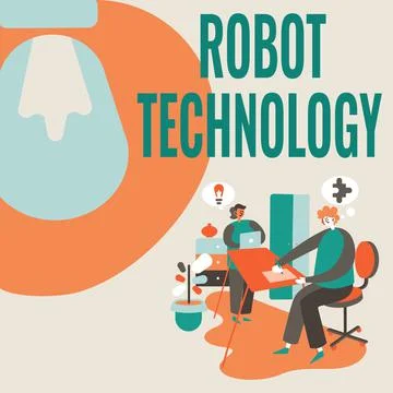 Text sign showing Robot Technology. Business idea develop machines that can Stock Illustration