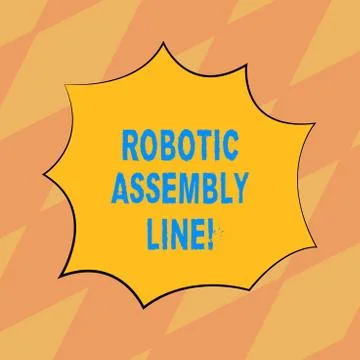 Text sign showing Robotic Assembly Line. Conceptual photo use to increase イラスト素材