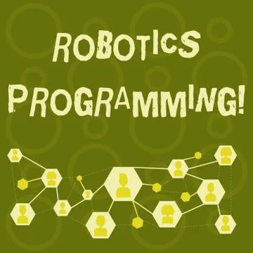 Text sign showing Robotics Programming. Conceptual photo software that used to Stock Illustration