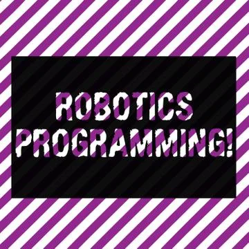 Text sign showing Robotics Programming. Conceptual photo software that used to Stock Illustration