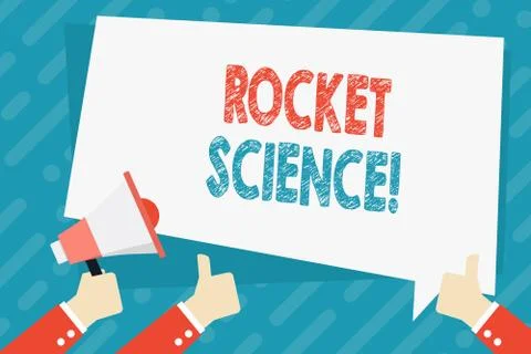 Text sign showing Rocket Science. Conceptual photo difficult activity that you Stock Illustration