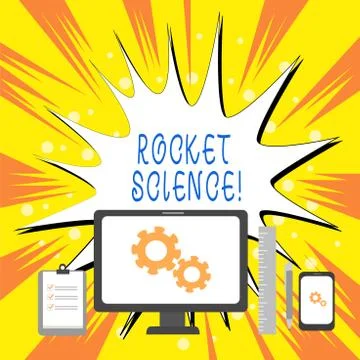 Text sign showing Rocket Science. Conceptual photo difficult activity that you Stock Illustration