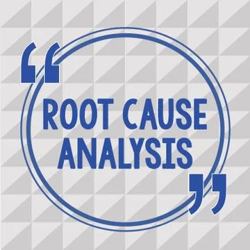 Text sign showing Root Cause Analysis. Conceptual photo Method of Problem Sol Stock Illustration