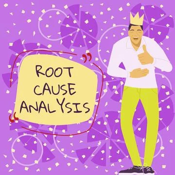 Text sign showing Root Cause Analysis. Business approach Method of Problem Illustrazione stock