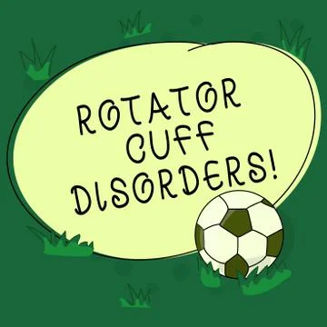 Text sign showing Rotator Cuff Disorders. Conceptual photo tissues in the Stock Illustration