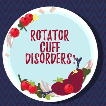 Text sign showing Rotator Cuff Disorders. Conceptual photo tissues in the Stock Illustration