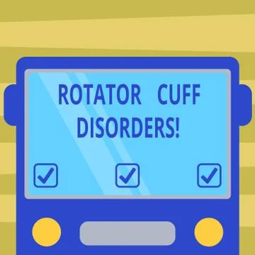 Text sign showing Rotator Cuff Disorders. Conceptual photo tissues in the Stock Illustration