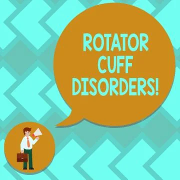 Text sign showing Rotator Cuff Disorders. Conceptual photo tissues in the Stock Illustration