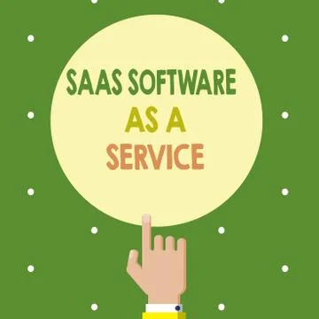 Text sign showing Saas Software As A Service. Conceptual photo the use of cloud 스톡 일러스트