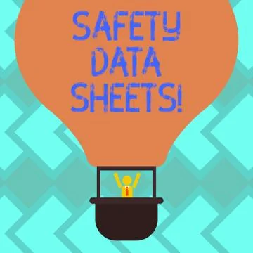 Text sign showing Safety Data Sheets. Conceptual photo document lists Stock Illustration