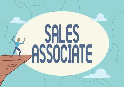 Text sign showing Sales Associate. Business idea primary task is selling the Stock Illustration
