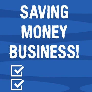 Text sign showing Saving Money Business. Conceptual photo comprise the amount of Ilustración de archivo