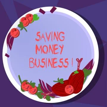 Text sign showing Saving Money Business. Conceptual photo comprise the amount of Stock Illustration