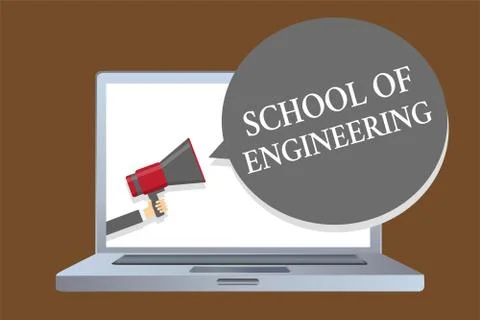 Text sign showing School Of Engineering. Conceptual photo college to study me Stock Illustration