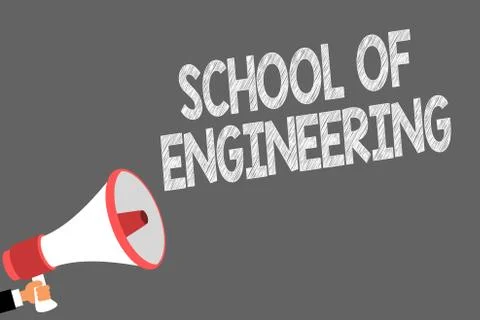 Text sign showing School Of Engineering. Conceptual photo college to study me Stock Illustration