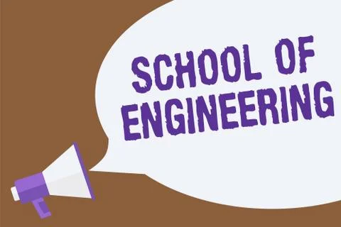 Text sign showing School Of Engineering. Conceptual photo college to study me Stock Illustration