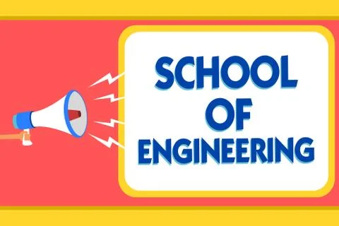 Text sign showing School Of Engineering. Conceptual photo college to study me Stock Illustration