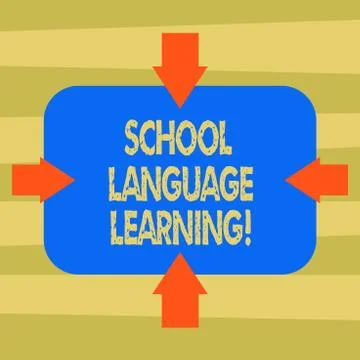 Text sign showing School Language Learning. Conceptual photo school where one Stock Illustration