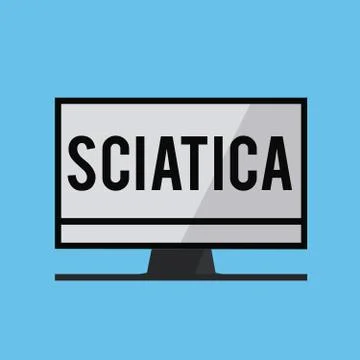 Text sign showing Sciatica. Conceptual photo Pain caused by irritation of the Stock Illustration