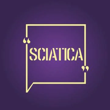 Text sign showing Sciatica. Conceptual photo Pain caused by irritation of the Stock Illustration