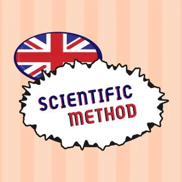 Text sign showing Scientific Method. Conceptual photo Principles Procedures f Stock Illustration