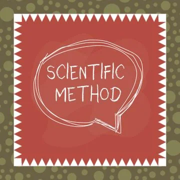 Text sign showing Scientific Method. Conceptual photo method of procedure that Stock Illustration