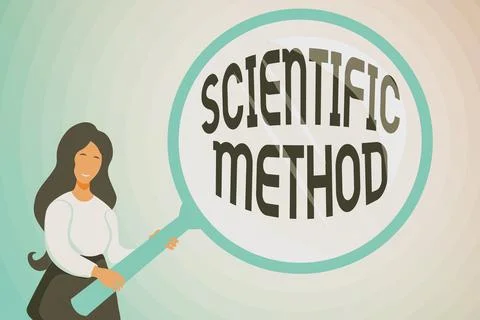 Text sign showing Scientific Method. Business showcase method of procedure that Ilustración de archivo