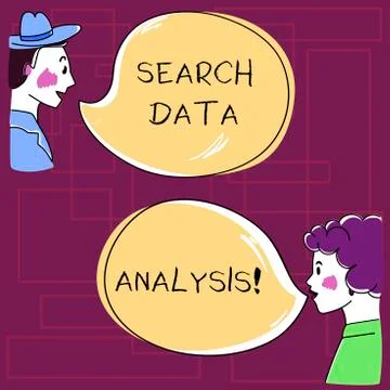 Text sign showing Search Data Analysis. Conceptual photo process of evaluating 스톡 일러스트