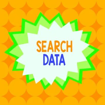 Text sign showing Search Data. Conceptual photo efficient retrieval of specific 库存插图