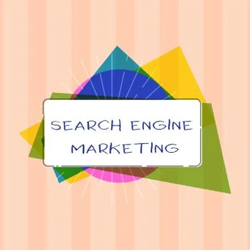Text sign showing Search Engine Marketing. Conceptual photo promote Website Stock Illustration