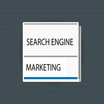 Text sign showing Search Engine Marketing. Conceptual photo promote Website v イラスト素材