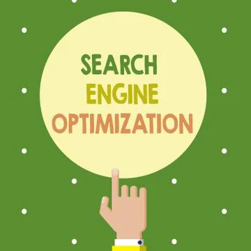 Text sign showing Search Engine Optimization. Conceptual photo maximizing the Stock Illustration