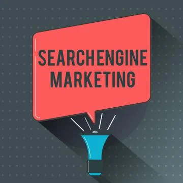Text sign showing Search Engine Marketing. Conceptual photo promote Website Stock Illustration