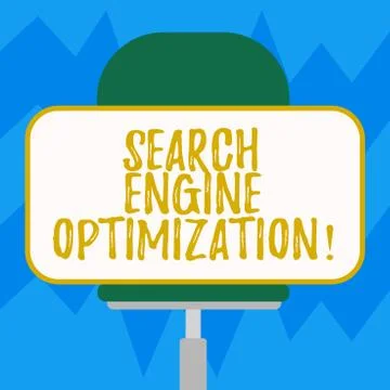 Text sign showing Search Engine Optimization. Conceptual photo maximizing the Illustrazione stock