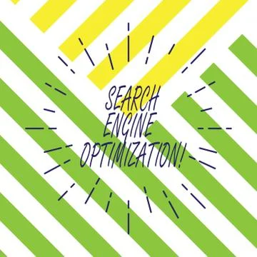 Text sign showing Search Engine Optimization. Conceptual photo maximizing the Stockillustratie