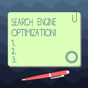 Text sign showing Search Engine Optimization. Conceptual photo maximizing the Illustrazione stock