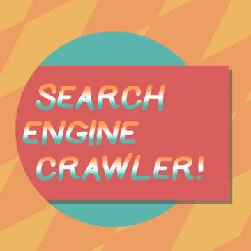 Text sign showing Search Engine Crawler. Conceptual photo program or automated 스톡 일러스트