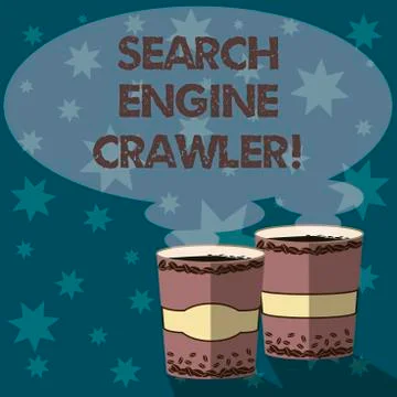 Text sign showing Search Engine Crawler. Conceptual photo program or automated Illustration