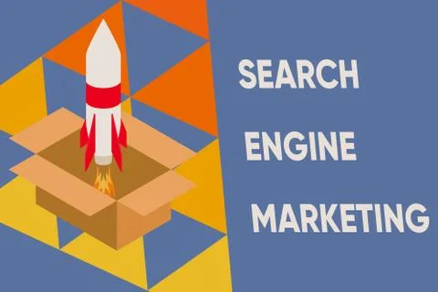 Text sign showing Search Engine Marketing. Conceptual photo promote Website 스톡 일러스트
