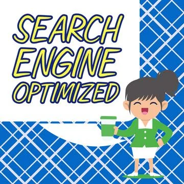 Text sign showing Search Engine Optimized. Business approach maximizing the Stock Illustration
