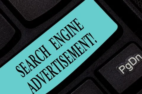 Text sign showing Search Engine Advertisement. Conceptual photo Placing online 写真素材