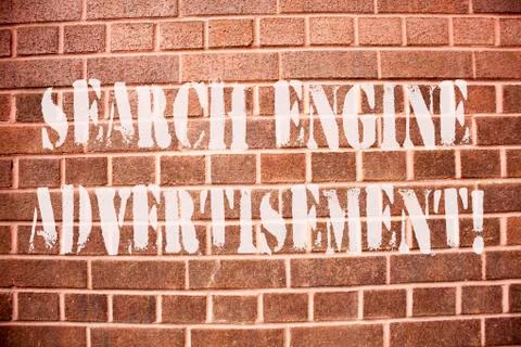 Text sign showing Search Engine Advertisement. Conceptual photo Placing online 写真素材