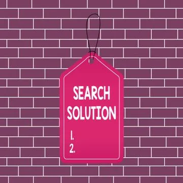 Text sign showing Search Solution. Conceptual photo an action or process of 스톡 일러스트