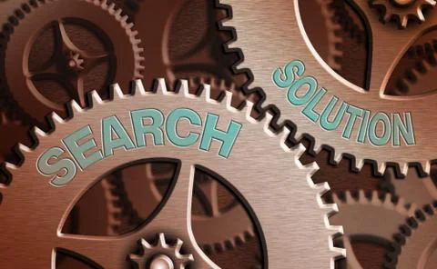 Text sign showing Search Solution. Conceptual photo finding the appropriate Stockillustratie