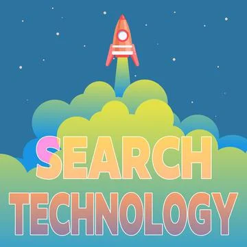 Text sign showing Search Technology. Business concept service that allows Stock Illustration